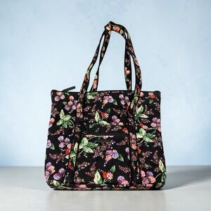 Vera Bradley Shoulder Tote Bag Multicolor Berries Quilted Cotton Retired